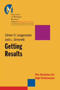 Image of Getting Results : Five absolutes for high performance