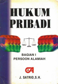 Image of Hukum Pribadi Bagian I : Persoon Alamiah